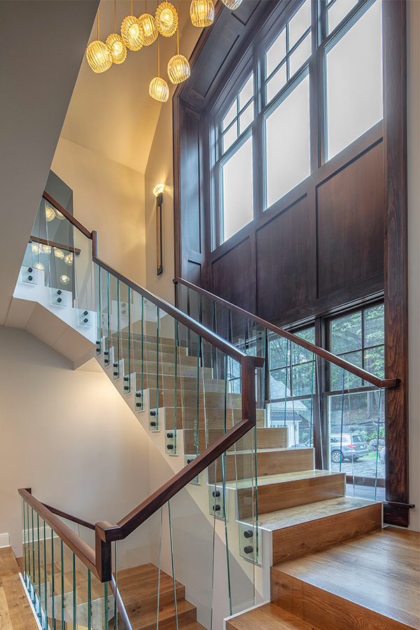 Glass staircase