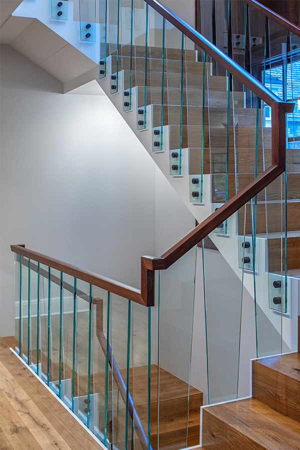 Glass staircase
